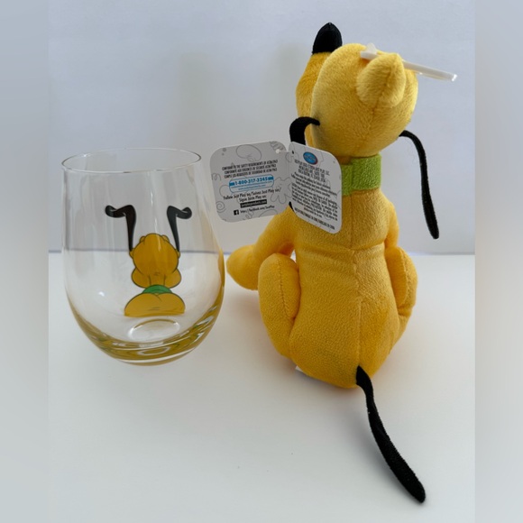 Disney Pluto Plush and Glass Set - Picture 2 of 10